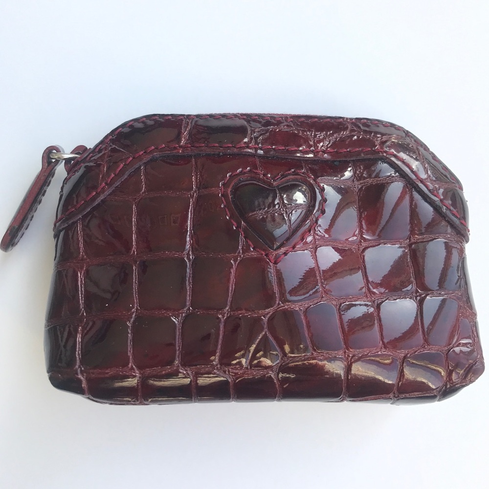 Brighton Heart Change Purse/Wallet Burgandy Croc
